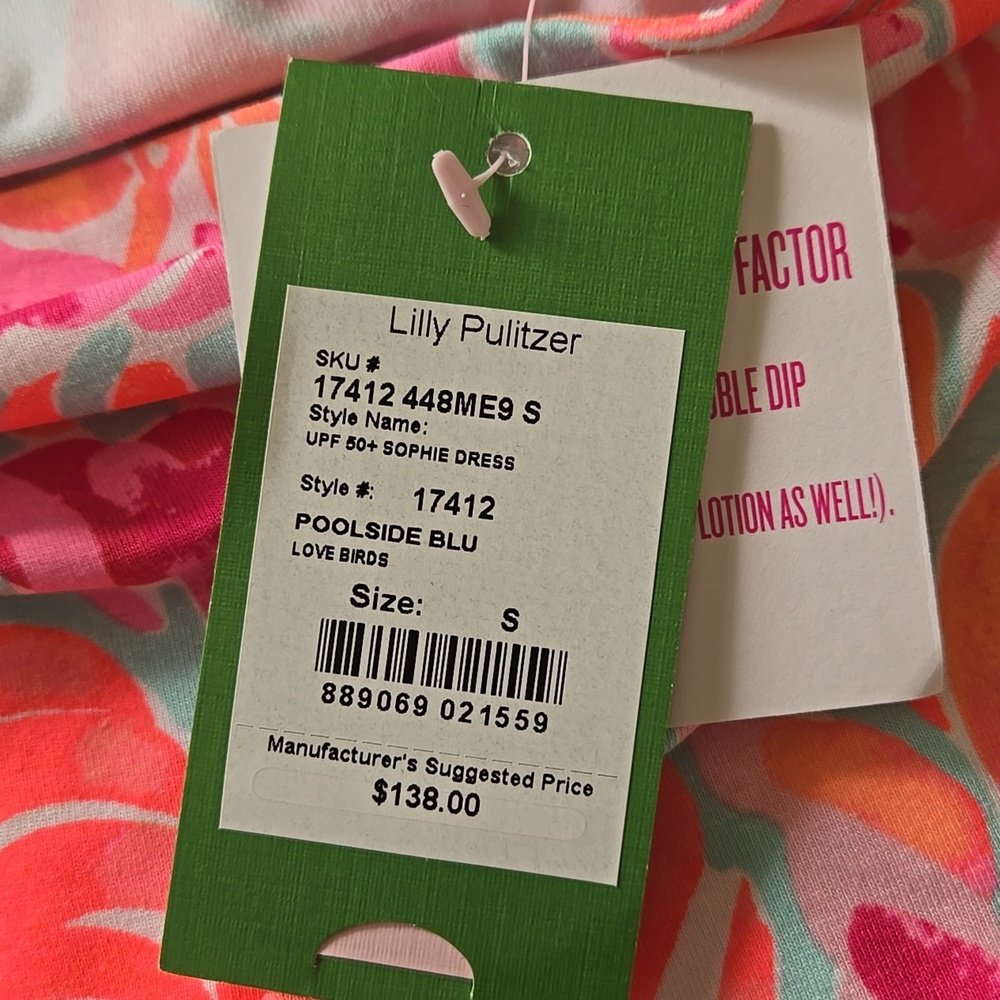 Lilly Pulitzer Sophie UPF 50+ Love Birds Print Dress Classic Resort Chic Small - Picture 5 of 6
